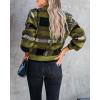 imageImily Bela Womens Cardigan Sweaters Plaid Fuzzy Knit V Neck Button Down Long Sleeve Cozy Cardigans Pullover TopsArmy Green