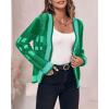 imageImily Bela Womens Cardigan Sweaters Plaid Fuzzy Knit V Neck Button Down Long Sleeve Cozy Cardigans Pullover TopsLight Green