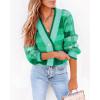imageImily Bela Womens Cardigan Sweaters Plaid Fuzzy Knit V Neck Button Down Long Sleeve Cozy Cardigans Pullover TopsLight Green