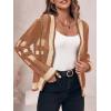 imageImily Bela Womens Cardigan Sweaters Plaid Fuzzy Knit V Neck Button Down Long Sleeve Cozy Cardigans Pullover TopsTan