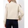 imageImily Bela Womens Lapel Trench Coat Double Breasted Cropped Jacket Casual Outwear with BeltBeige