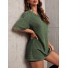 imageImily Bela Womens Oversized T Shirts Vintage Cotton Tees Crewneck Short Sleeve Washed Summer Tunic TopsArmy Green