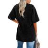 imageImily Bela Womens Oversized T Shirts Vintage Cotton Tees Crewneck Short Sleeve Washed Summer Tunic TopsBlack
