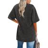 imageImily Bela Womens Oversized T Shirts Vintage Cotton Tees Crewneck Short Sleeve Washed Summer Tunic TopsDark Grey