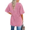 imageImily Bela Womens Oversized T Shirts Vintage Cotton Tees Crewneck Short Sleeve Washed Summer Tunic TopsLight Pink