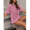 imageImily Bela Womens Oversized T Shirts Vintage Cotton Tees Crewneck Short Sleeve Washed Summer Tunic TopsLight Pink