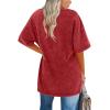 imageImily Bela Womens Oversized T Shirts Vintage Cotton Tees Crewneck Short Sleeve Washed Summer Tunic TopsRed
