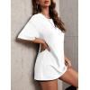 imageImily Bela Womens Oversized T Shirts Vintage Cotton Tees Crewneck Short Sleeve Washed Summer Tunic TopsWhite