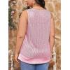 imageImily Bela Womens Plus Size Sequin Tank Tops Summer Scoop Neck Sleeveless Tshirts Sexy Sparkle Shimmer Tunic TopsPink