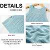 imageImily Bela Womens Summer Halter Tank Tops Sleeveless Casual Racerback Loose Shirts Knit Cami Sweater VestBlue