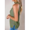 imageImily Bela Womens Summer Halter Tank Tops Sleeveless Casual Racerback Loose Shirts Knit Cami Sweater VestOlive Green