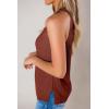 imageImily Bela Womens Summer Halter Tank Tops Sleeveless Casual Racerback Loose Shirts Knit Cami Sweater VestRust