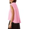 imageImily Bela Womens Tank Tops Mock Neck Sleeveless Summer Casual Loose Fit T ShirtsPink
