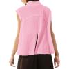 imageImily Bela Womens Tank Tops Mock Neck Sleeveless Summer Casual Loose Fit T ShirtsPink