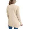 imageimesrun Womens Open Front Cardigans Casual Long Sleeve Classic Knit Sweater Outerwear with PocketsAapricot