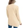 imageimesrun Womens Open Front Cardigans Casual Long Sleeve Classic Knit Sweater Outerwear with PocketsAbeigeCream Yellow