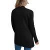 imageimesrun Womens Open Front Cardigans Casual Long Sleeve Classic Knit Sweater Outerwear with PocketsAblack
