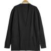 imageimesrun Womens Open Front Cardigans Casual Long Sleeve Classic Knit Sweater Outerwear with PocketsAblack