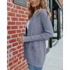imageimesrun Womens Open Front Cardigans Casual Long Sleeve Classic Knit Sweater Outerwear with PocketsAblue