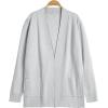 imageimesrun Womens Open Front Cardigans Casual Long Sleeve Classic Knit Sweater Outerwear with PocketsAgrey