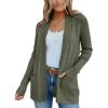 imageimesrun Womens Open Front Cardigans Casual Long Sleeve Classic Knit Sweater Outerwear with PocketsAolive