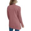 imageimesrun Womens Open Front Cardigans Casual Long Sleeve Classic Knit Sweater Outerwear with PocketsApink