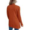 imageimesrun Womens Open Front Cardigans Casual Long Sleeve Classic Knit Sweater Outerwear with PocketsBrick Red
