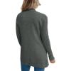 imageimesrun Womens Open Front Cardigans Casual Long Sleeve Classic Knit Sweater Outerwear with PocketsDeep Grey