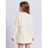 imageImily Bela Girls Sweaters Kids Open Front Button Down Knit Cardigans with PocketsCreamy White