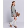 imageImily Bela Girls Sweaters Kids Open Front Button Down Knit Cardigans with PocketsGrey