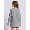 imageImily Bela Girls Sweaters Kids Open Front Button Down Knit Cardigans with PocketsGrey