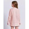 imageImily Bela Girls Sweaters Kids Open Front Button Down Knit Cardigans with PocketsPink