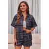 imageImily Bela Womens 2 Piece Beach Outfits Short Sleeve Tops Lounge Shorts Summer Vocation Tracksuit Sets
