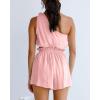 imageImily Bela Womens 2 Piece Outfits Linen Matching Sets Two Piece Crop Tops and Paper Bag Waist Shorts Sets 2025 Summer OutfitsLight Pink