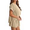 imageImily Bela Womens 2 Piece Outfits Lounge Sets Short Sleeve Top High Waist Shorts Casual Pajama Set