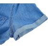 imageImily Bela Women Denim Dress Summer Jean Shirt Dress Short Sleeve Button Down Tie Waist Casual Short DressBlue