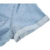 imageImily Bela Women Denim Dress Summer Jean Shirt Dress Short Sleeve Button Down Tie Waist Casual Short DressLight Blue
