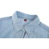 imageImily Bela Women Denim Dress Summer Jean Shirt Dress Short Sleeve Button Down Tie Waist Casual Short DressLight Blue