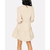 imageImily Bela Womens Fall Long Sleeve Tunic Dress Casual V Neck Loose Ruffle Tiered DressAbeige