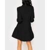 imageImily Bela Womens Fall Long Sleeve Tunic Dress Casual V Neck Loose Ruffle Tiered DressAblack