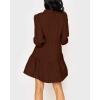 imageImily Bela Womens Fall Long Sleeve Tunic Dress Casual V Neck Loose Ruffle Tiered DressAcoffee