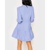 imageImily Bela Womens Fall Long Sleeve Tunic Dress Casual V Neck Loose Ruffle Tiered DressAlight Blue