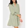 imageImily Bela Womens Fall Long Sleeve Tunic Dress Casual V Neck Loose Ruffle Tiered DressAlight Green