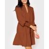 imageImily Bela Womens Fall Long Sleeve Tunic Dress Casual V Neck Loose Ruffle Tiered DressAorange
