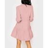 imageImily Bela Womens Fall Long Sleeve Tunic Dress Casual V Neck Loose Ruffle Tiered DressApink