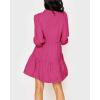 imageImily Bela Womens Fall Long Sleeve Tunic Dress Casual V Neck Loose Ruffle Tiered DressArose Red