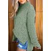 imageImily Bela Womens Fuzzy Knitted Sweater Sherpa Fleece Side Slit Full Sleeve Jumper OutwearsGreen
