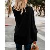 imageImily Bela Womens Kimono Batwing Cable Knitted Slouchy Oversized Wrap Cardigan SweaterBlack
