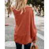 imageImily Bela Womens Kimono Batwing Cable Knitted Slouchy Oversized Wrap Cardigan SweaterBrick Red