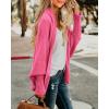 imageImily Bela Womens Kimono Batwing Cable Knitted Slouchy Oversized Wrap Cardigan SweaterHot Pink